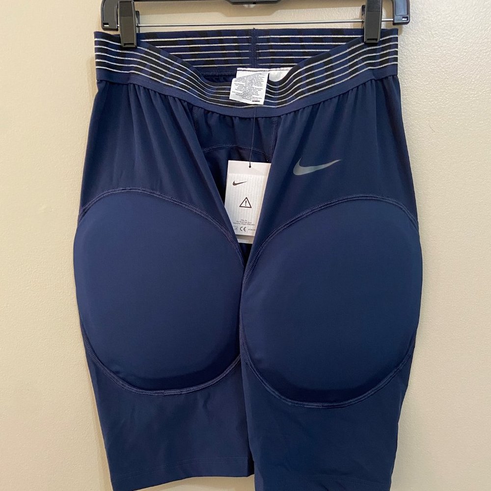 Nike Pro Hyperstrong Compression Hard Plate Football Shorts Navy AR4356-419